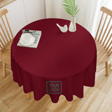 Custom Crimson Red Dark Grey Round Table Cloth