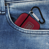 Custom Crimson Red Dark Grey AirPods Case