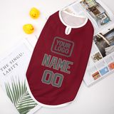 Custom Crimson Red Dark Grey Pet Vest