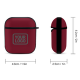 Custom Crimson Red Dark Grey AirPods Case