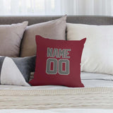 Custom Crimson Red Dark Grey Pillowcase