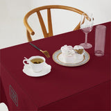 Custom Crimson Red Gray Square Table Cloth