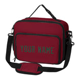 Custom Crimson Red Green Lunch Bag