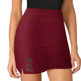 Custom Crimson Red Green A-Line Skort