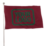 Custom Crimson Red Green Flag