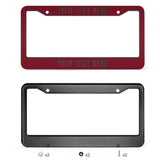 Custom Crimson Red Green License Plate Frame