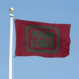 Custom Crimson Red Green Flag