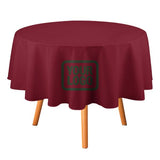 Custom Crimson Red Dark Green Round Table Cloth