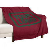Custom Crimson Red Green Blanket