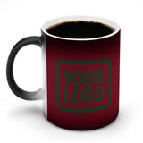 Custom Crimson Red Dark Green Magic Mug