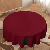 Custom Crimson Red Dark Green Round Table Cloth