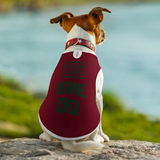 Custom Crimson Red Dark Green Pet Vest