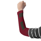 Custom Crimson Red Dark Green Arm Sleeve