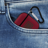 Custom Crimson Red Dark Green AirPods Case