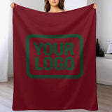 Custom Crimson Red Green Blanket