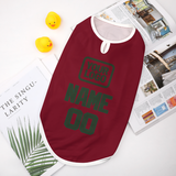 Custom Crimson Red Dark Green Pet Vest