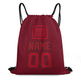 Custom Crimson Red Red Drawstring Bag