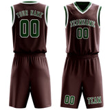 Custom Crimson Red Green Basketball Set