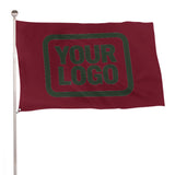 Custom Crimson Red Dark Green Flag
