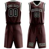 Custom Crimson Red Dark Green Basketball Set