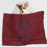 Custom Crimson Red Purple Pet Blanket