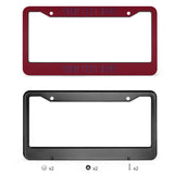 Custom Crimson Red Purple License Plate Frame