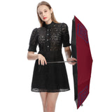 Custom Crimson Red Purple Automatic Umbrella