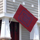 Custom Crimson Red Purple Flag