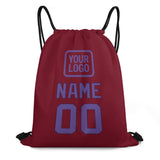 Custom Crimson Red Light Purple Drawstring Bag