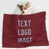 Custom Crimson Red Light Blue Pet Blanket