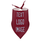 Custom Crimson Red Light Blue Pet Scarf