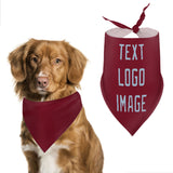 Custom Crimson Red Light Blue Pet Scarf