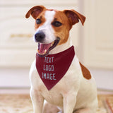 Custom Crimson Red Light Blue Pet Scarf