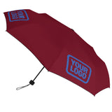 Custom Crimson Red Sky Blue Automatic Umbrella