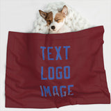 Custom Crimson Red Sky Blue Pet Blanket