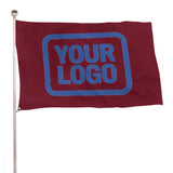 Custom Crimson Red Sky Blue Flag