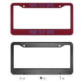 Custom Crimson Red Sky Blue License Plate Frame