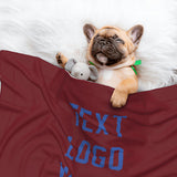 Custom Crimson Red Sky Blue Pet Blanket