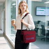 Custom Crimson Red Sky Blue Lunch Bag