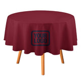 Custom Crimson Red Navy Round Table Cloth