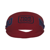 Custom Crimson Red Navy Sports headband