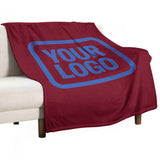 Custom Crimson Red Sky Blue Blanket