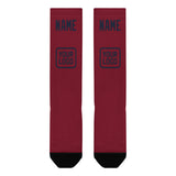 Custom Crimson Red Navy Knee-High Sock