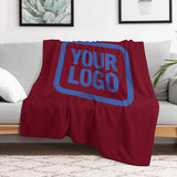 Custom Crimson Red Sky Blue Blanket