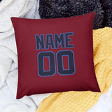 Custom Crimson Red Navy Pillowcase