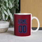 Custom Crimson Red Navy Mug