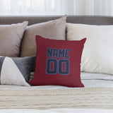 Custom Crimson Red Navy Pillowcase