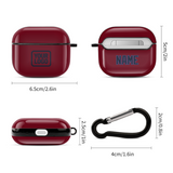 Custom Crimson Red Navy AirPods Case (3rd Generation)