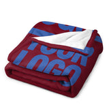 Custom Crimson Red Sky Blue Blanket