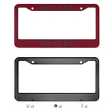 Custom Crimson Red Blue License Plate Frame
